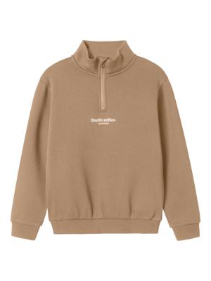 Name it winter sweater jongens - grijs - regular fit, zip - NkmBrody