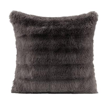 2e Halve Prijs Leen Bakker - Sierkussen Donnie - Antraciet - 45x45 Cm - Polyester - Grijs - 10x45x45 Cm