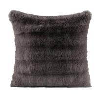 2e Halve Prijs Leen Bakker - Sierkussen Donnie - Antraciet - 45x45 Cm - Polyester - Grijs - 10x45x45 Cm