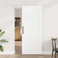 Schuifdeur met Hardware Set 'ORKDAL'Wit Massief Hout