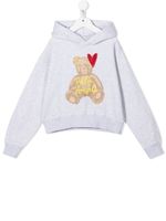 Palm Angels Kids hoodie en coton à logo brodé - Gris