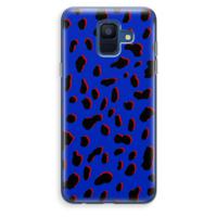 Blue Leopard: Samsung Galaxy A6 (2018) Transparant Hoesje - thumbnail
