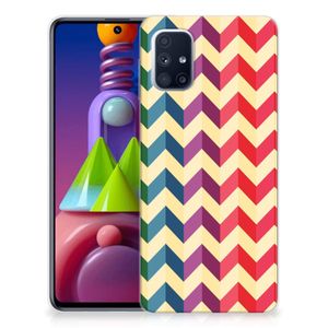 Samsung Galaxy M51 TPU bumper Zigzag Multi Color