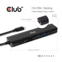 CLUB3D USB type C 7in1 Hub HDMI 4K60Hz SD TF Card slot 2x USB Type A USB Type C oplaad mogelijkheid tot max.100W (ook geschikt voor Apple M1 en Thunderbolt 3) - thumbnail