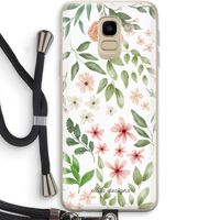 Botanical sweet flower heaven: Samsung Galaxy J6 (2018) Transparant Hoesje met koord