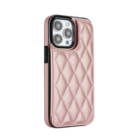 iPhone 12 Mini hoesje - Backcover - Pasjeshouder - Kunstleer - Rose Goud - thumbnail