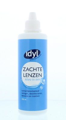 Idyl Contactlensvloeistof alles in een zachte lenzen (250 ml)