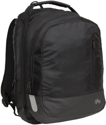 Bike Wave fietsrugzak/ dubbele fietstas nylon 20l zwart