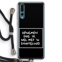 Schotelvod: Huawei P20 Pro Transparant Hoesje met koord