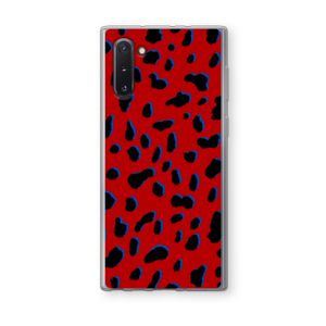 Red Leopard: Samsung Galaxy Note 10 Transparant Hoesje