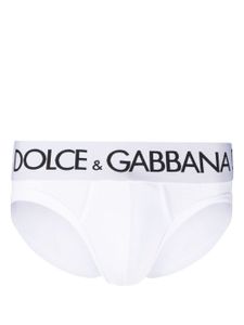 Dolce & Gabbana slip à bande logo - Blanc