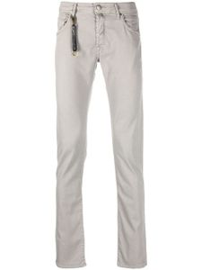 Incotex pantalon slim à taille basse - Gris