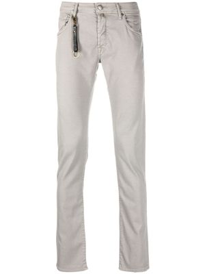 Incotex pantalon slim à taille basse - Gris