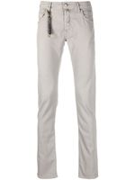 Incotex pantalon slim à taille basse - Gris - thumbnail