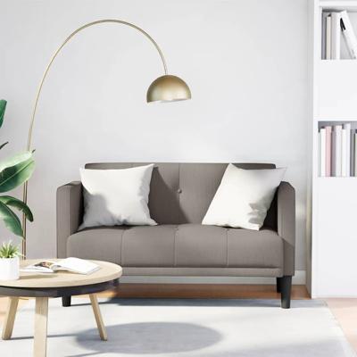 Loveseat Bank Taupe 111 cm Stof