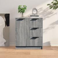 Dressoir 60x30x70 cm bewerkt hout grijs sonoma eiken