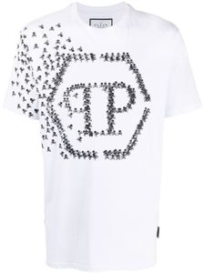 Philipp Plein t-shirt à logo Skull Bones imprimé - Blanc