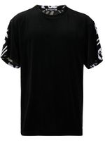 Mastermind Japan t-shirt en velours à logo imprimé - Noir