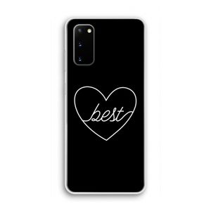 Best heart black: Samsung Galaxy S20 Transparant Hoesje