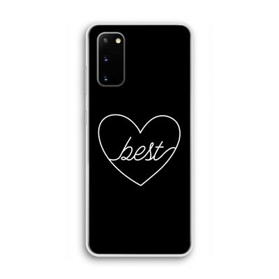Best heart black: Samsung Galaxy S20 Transparant Hoesje