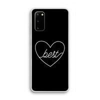 Best heart black: Samsung Galaxy S20 Transparant Hoesje