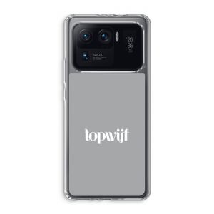 Topwijf Grijs Wit: Xiaomi Mi 11 Ultra Transparant Hoesje
