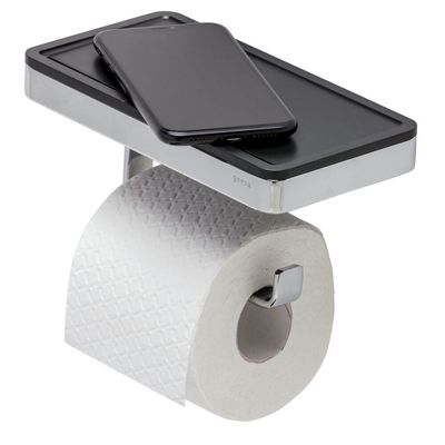 Toiletrolhouder met Planchet Geesa Frame Zwart Chroom Geesa