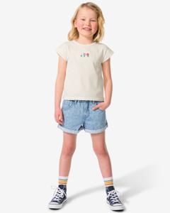 HEMA Kinder Korte Broek Paperbag Lichtblauw (lichtblauw)