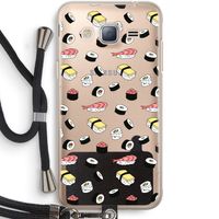 Sushi time: Samsung Galaxy J3 (2016) Transparant Hoesje met koord