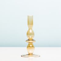 Glass Art Bubbles Kandelaar - Medium/zand - thumbnail