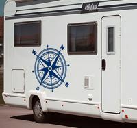 Camper sticker met kompas - thumbnail