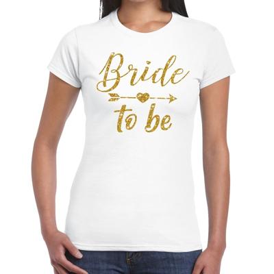 Bride to be Cupido t-shirt - wit - voor dames - voor de bruid/ vrjgezel - Vrijgezellenfeest