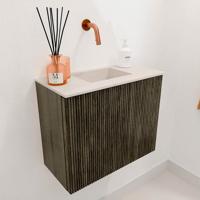 Toiletmeubel Mondiaz Joya Dlux | 50 cm | Meubelkleur Shadow | Faye wastafel Meli Wasbak Midden | Zonder kraangat(en)