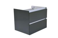 Onderkast Wiesbaden Vision 60x47 Hoogglans Grijs(2 laden)