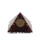 Orgone Piramide Granaat - Flower of Life - (40 mm)