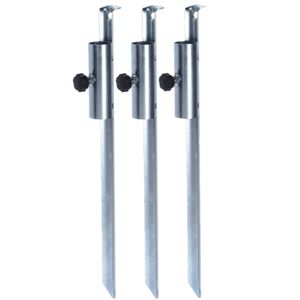 Set van 3x stuks parasolharingen metaal 49 cm