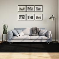 VidaXL Vloerkleed huarte laagpolig zacht wasbaar 160x230 cm zwart