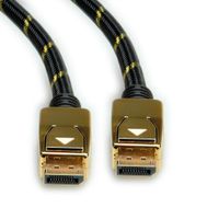 ROLINE 11.04.5921 DisplayPort kabel 2 m Zwart, Goud - thumbnail