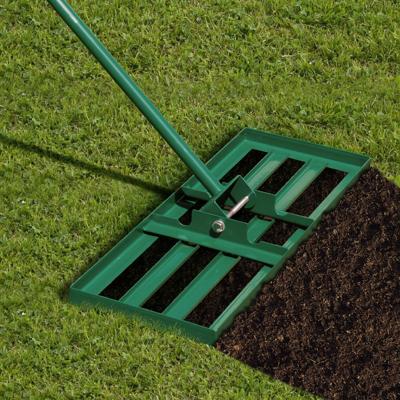Gazonhark Metalen Gazonrakel met Ergonomische Handgreep Nivellering van Zandbodem voor Tuin Golfbaan 75 cm x 25 cm