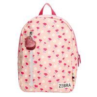 Zebra Trends Girls Rugzak M Pink Flower - thumbnail