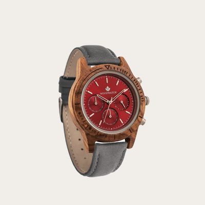 Houten Horloge Ruby Silver Grey Houten Horloge Ruby Silver Grey