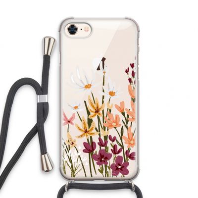 Painted wildflowers: iPhone 7 Transparant Hoesje met koord