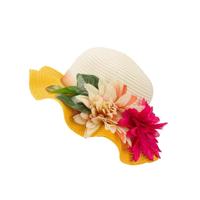 Zon hoeden zomer hoeden bloem grote Dakransjes stro strand GLB stro hoed (geel)