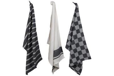 Cosy & Trendy Theedoeken Stoff Black Chambray 50 x 70 cm - 3 Stuks