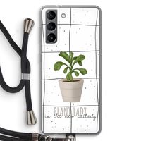 Kamerplant op vensterruit: Samsung Galaxy S21 Transparant Hoesje met koord