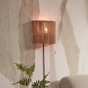 GOOD&MOJO Wandlamp 'Iguazu' Jute, 22cm hoog, kleur Naturel
