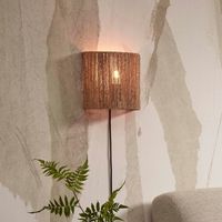 GOOD&MOJO Wandlamp 'Iguazu' Jute, 22cm hoog, kleur Naturel
