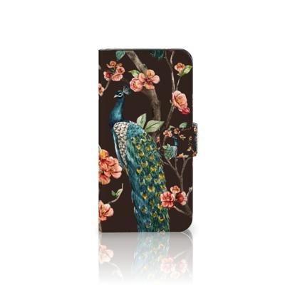 Google Pixel 8A | Telefoonhoesje | Met pasjeshouder | Pauw met Bloemen Google Pixel 8A | Telefoonhoesje | Met pasjeshouder | Pauw met Bloemen