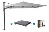 Platinum Challenger T2 3x3 m - Light Grey met Modena voet en hoes