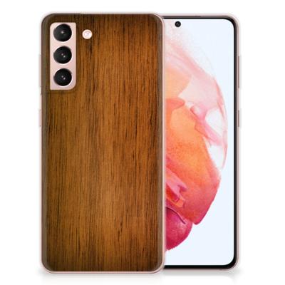 Samsung Galaxy S21 | Bumper Hoesje | Donker Hout